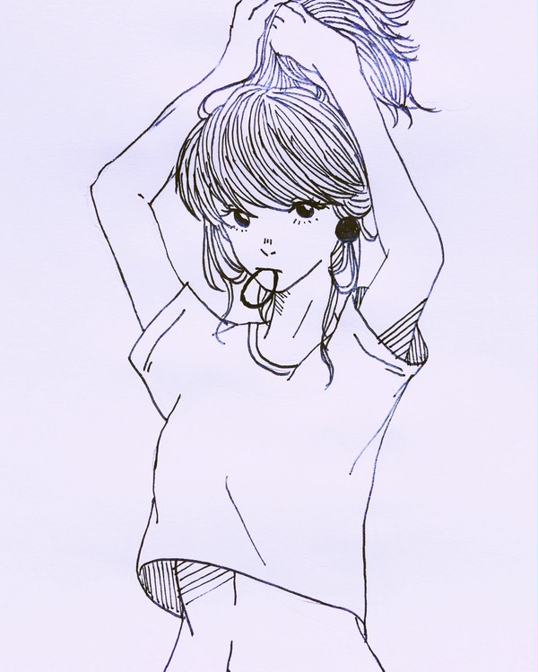 夏が恋しい少女。