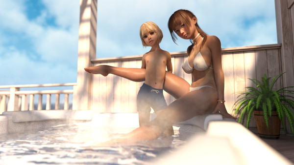 水着でジャグジー
