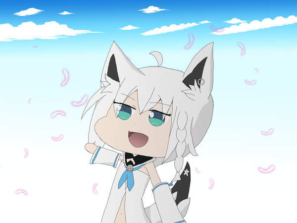 初お絵かきフブキちゃん