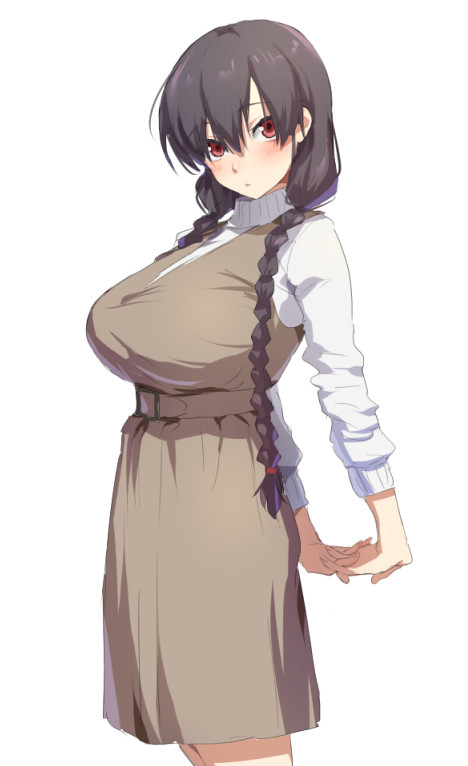 三つ編みロング