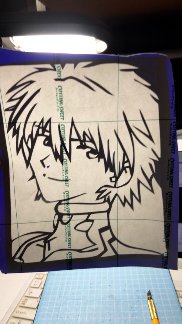 カヲル君の切り絵 プラグスーツ