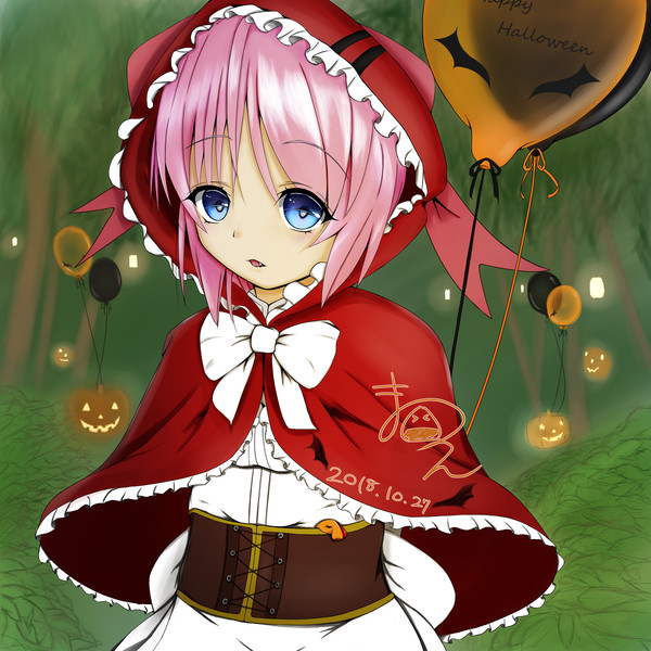 ハロウィンイラスト 赤ずきん風香ちゃん