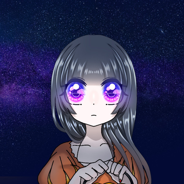 無表情の女の子に仮装した子