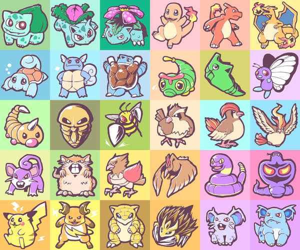図鑑順ポケモンまとめ（NO,001～030）