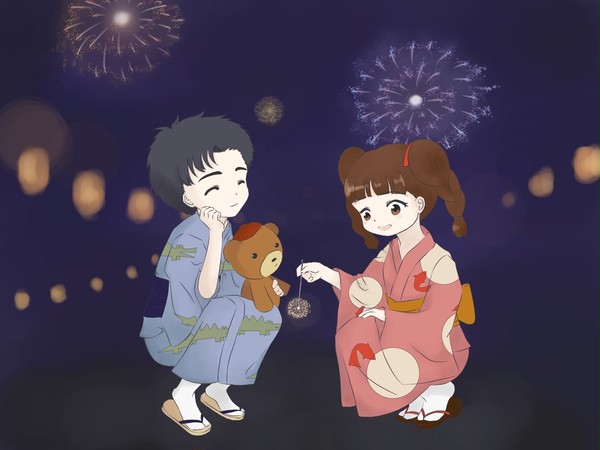 夏祭り　千春と貴史