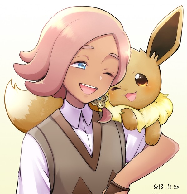 イリマくんとイーブイ