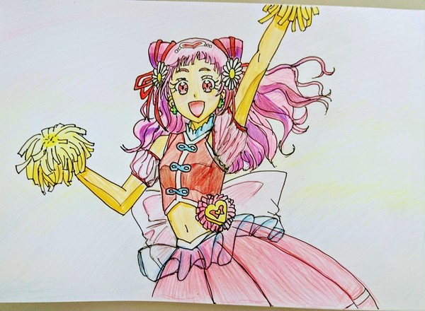 4歳女児の気持ちになって、キュアエール模写()