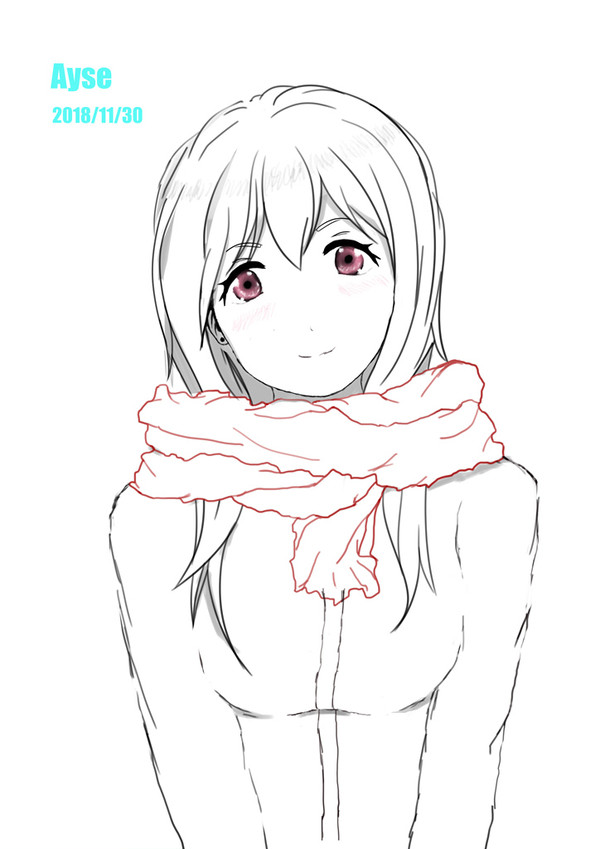 マフラー少女