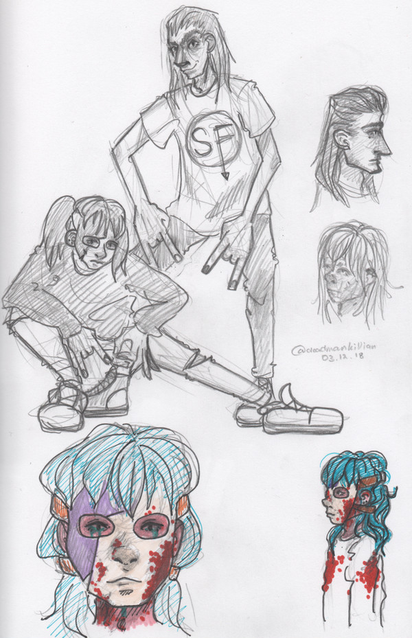 Sally face sketches