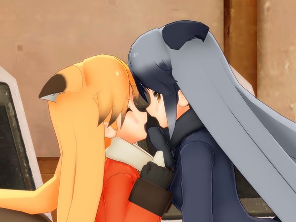キツネの喧嘩は顔が近い