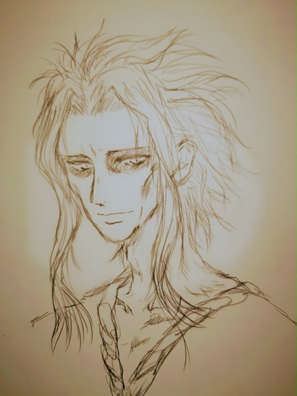 オールマイト鉛筆描き