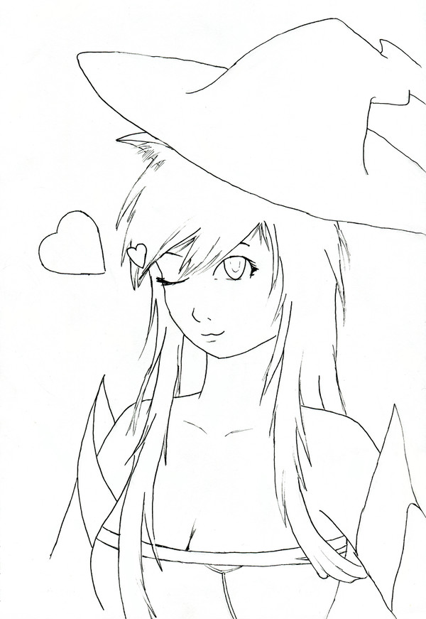 Ahri lineart