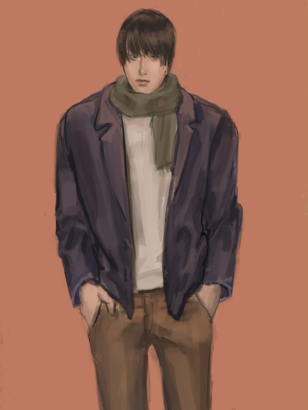 冬服の人