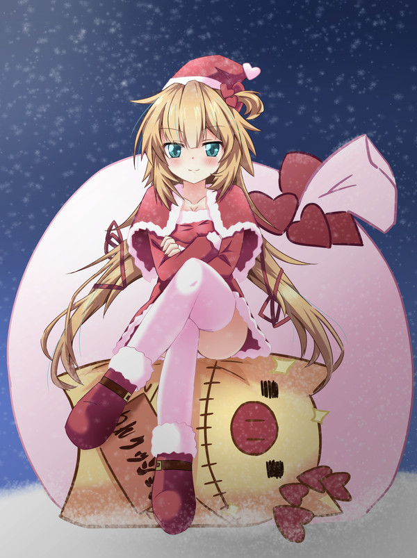 クリスマス　サンタ服の赤井はあとちゃん
