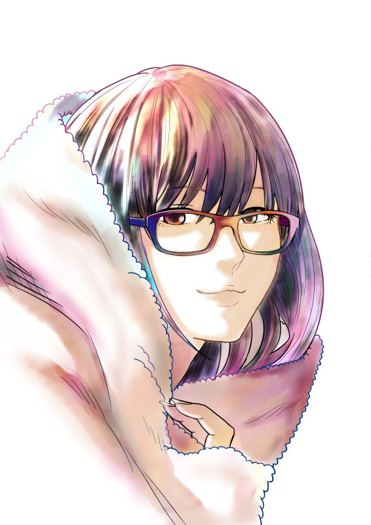 色眼鏡女子