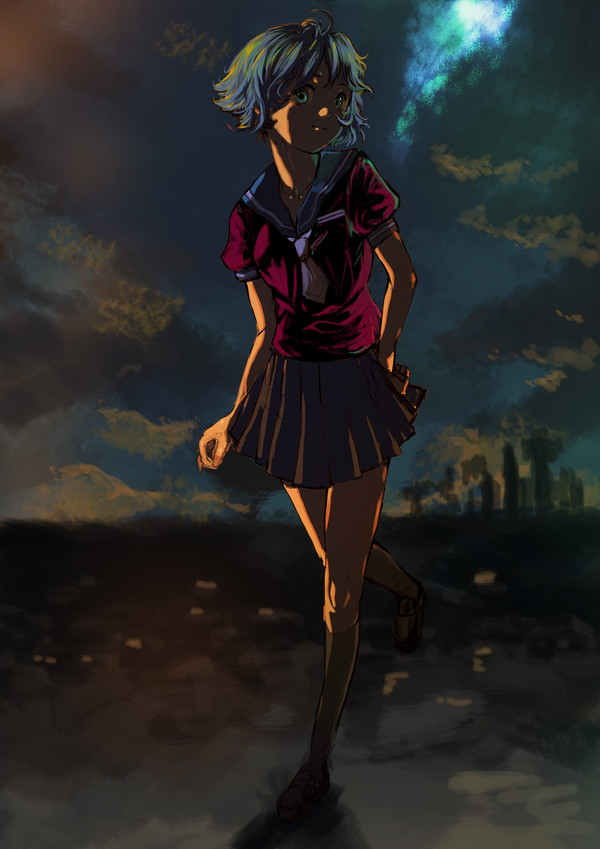 夜空の少女