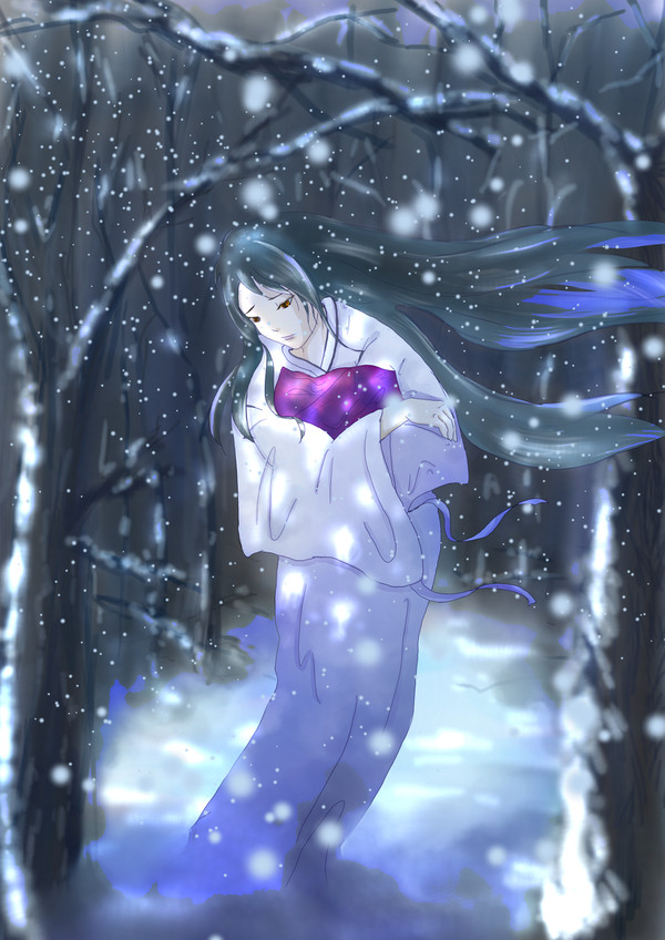 Exiled in the dark winter forest