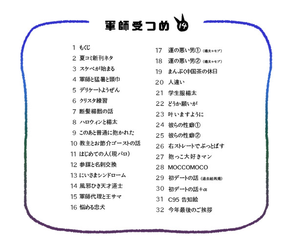 【腐】軍師みぎつめ14