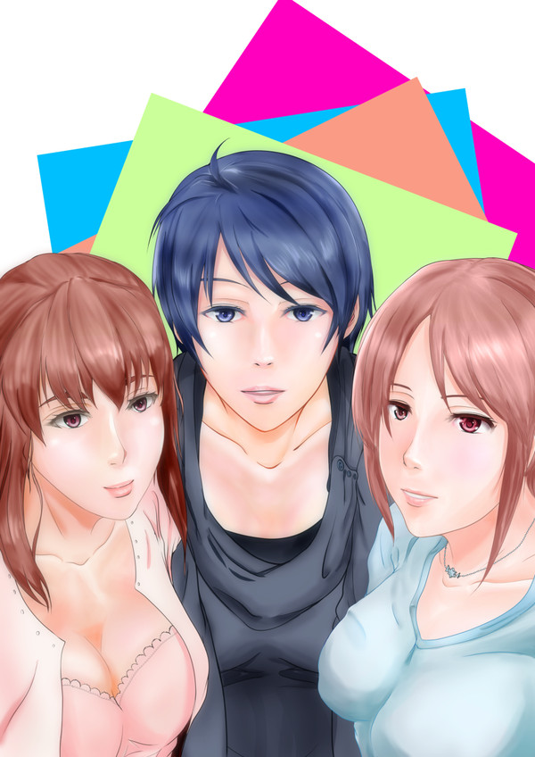 C95 フリーペーパー用イラスト(バレンタイン反省会)