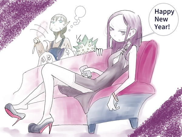 あけおめイラスト＆ことよろ４コマ
