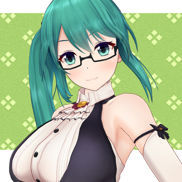 緑髪。