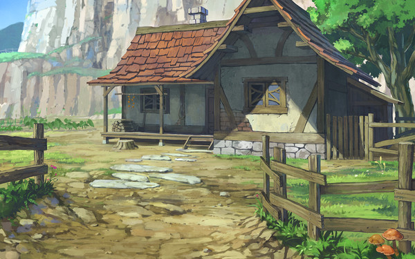 フリー素材 背景 ファンタジー 家