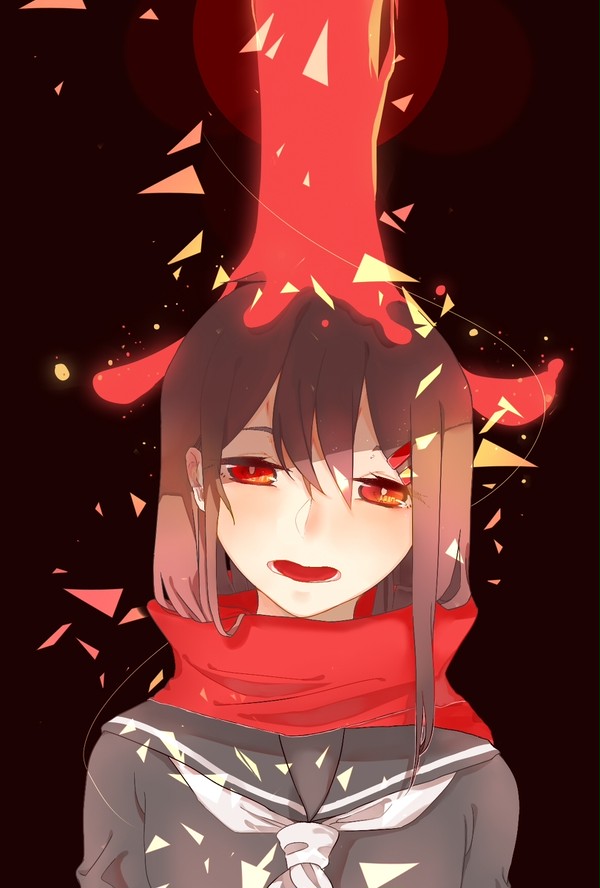 赤い色を染めて