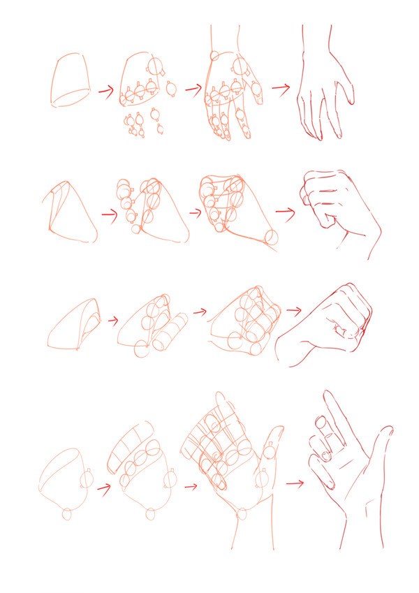 関節球ー描き方/关节球-画法