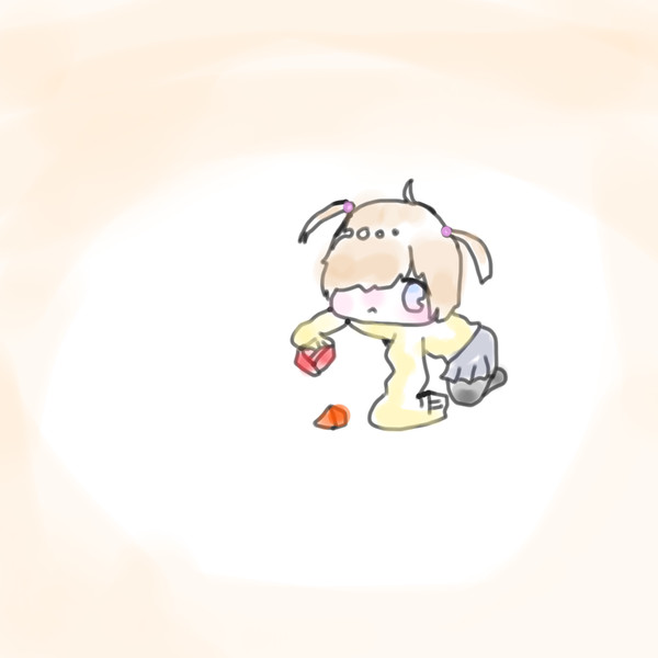 マウスで頑張って書いた女の子