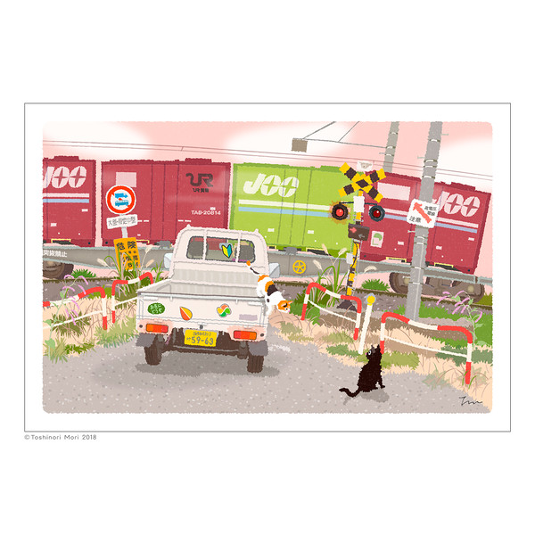 34. 踏切と貨物列車