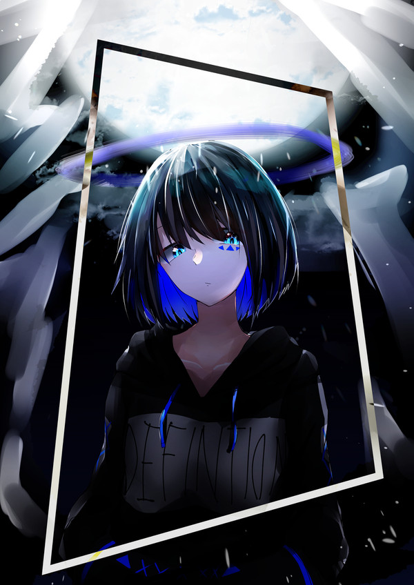 月の下で