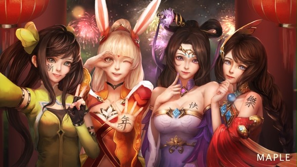 王者荣耀同人贺图