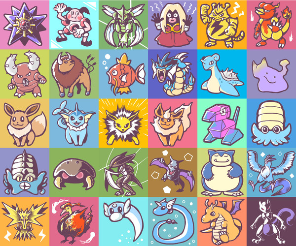 図鑑順ポケモンまとめ（NO,121～151）