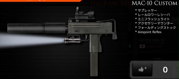 MAC-10 妖煇使用モデル