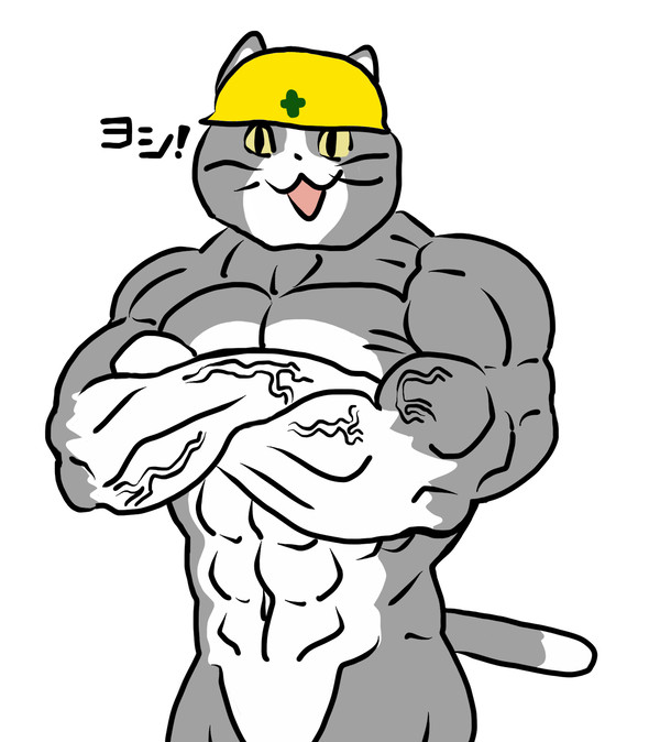 安全確認を極めた現場猫