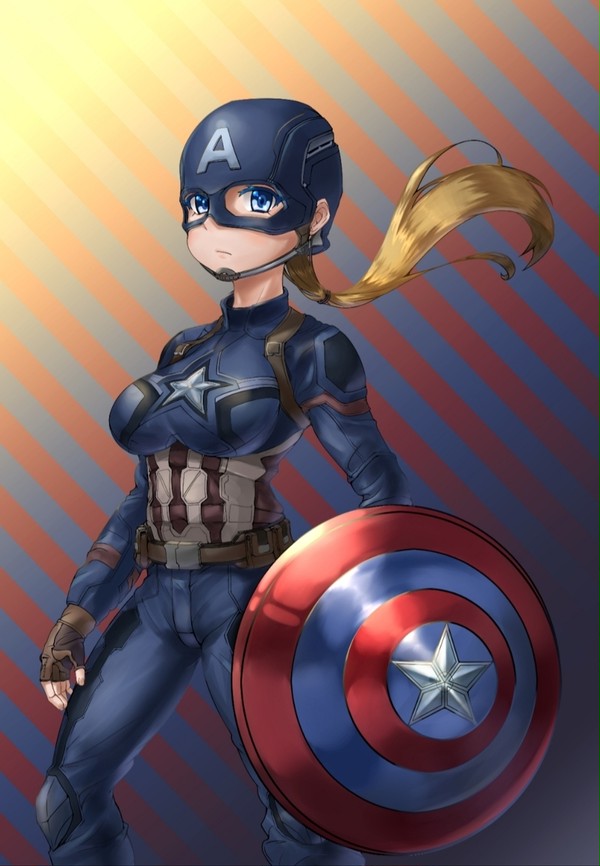 Captain America Girl's Version