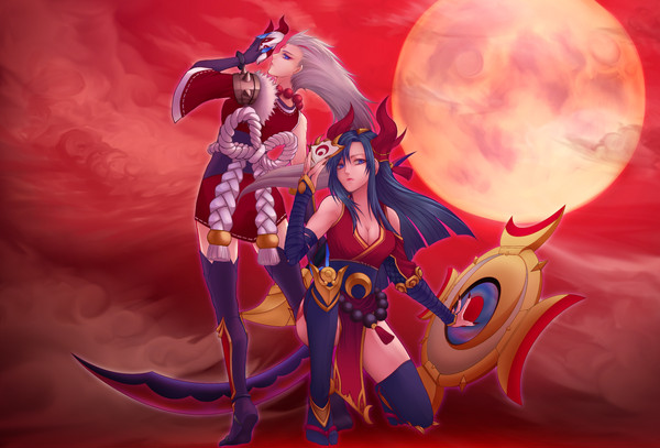 Blood Moon Diana and Sivir