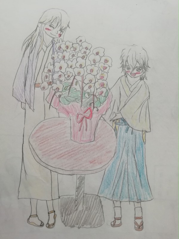 お祝いする松朧