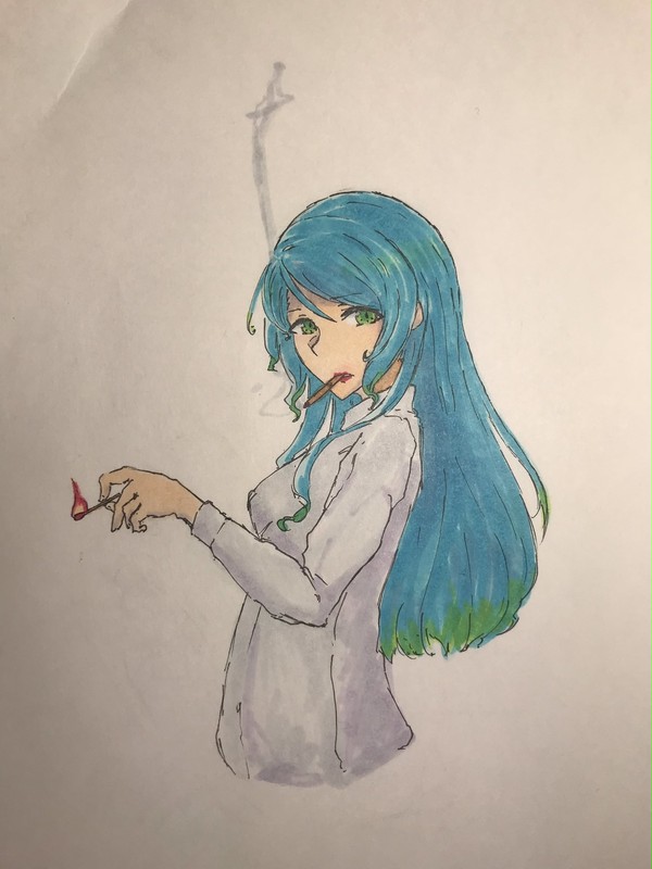 喫煙紗夜さん
