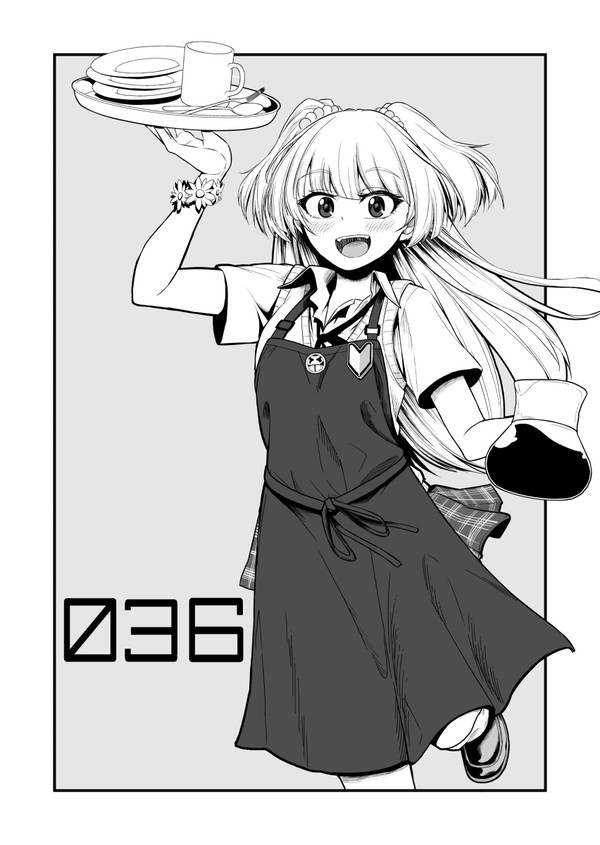 喫茶店でバイトをはじめた莉嘉ちゃん