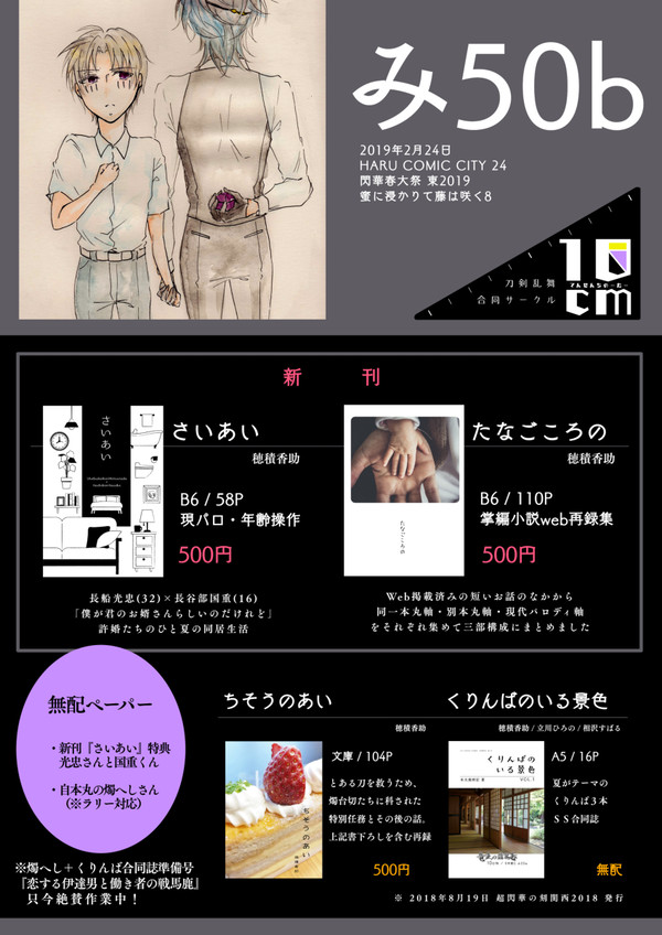 【2/24蜜藤】お品書き