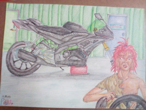 08:00am working (fix motorbike)