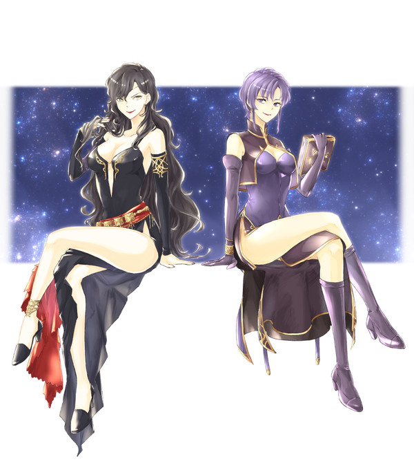 黒い美女2人