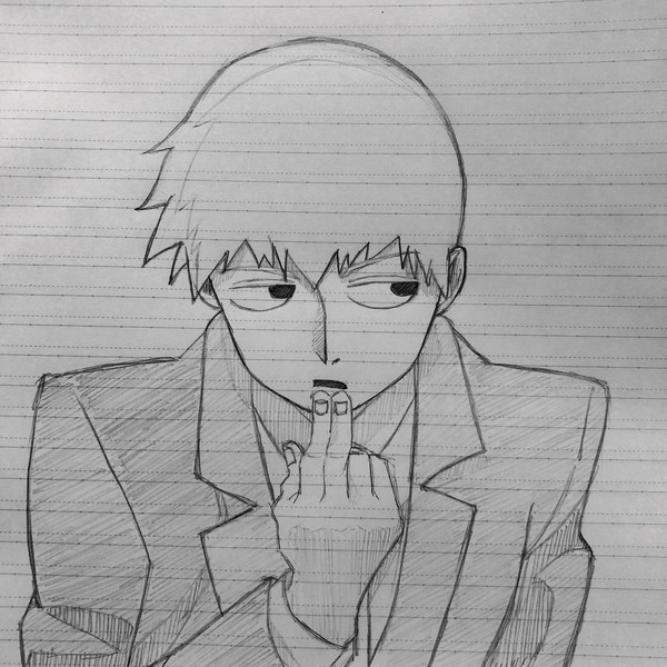 霊幻新隆(30分見ながら模写)➊