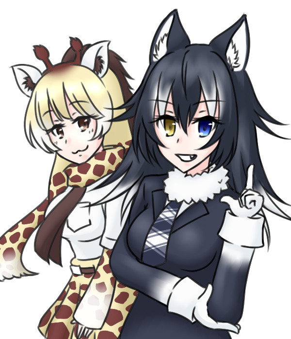 先生とキリン君