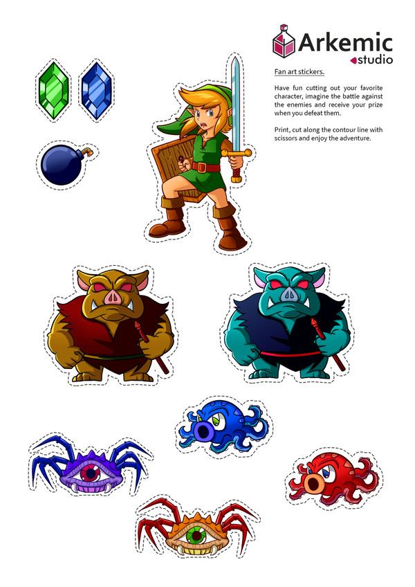 Zelda Fan art stickers