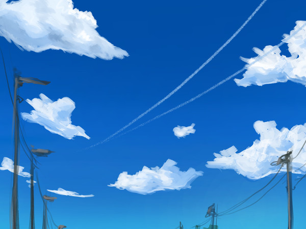部活帰りに見上げた空