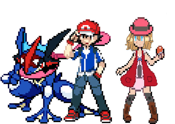 Ash-Greninja And Serena