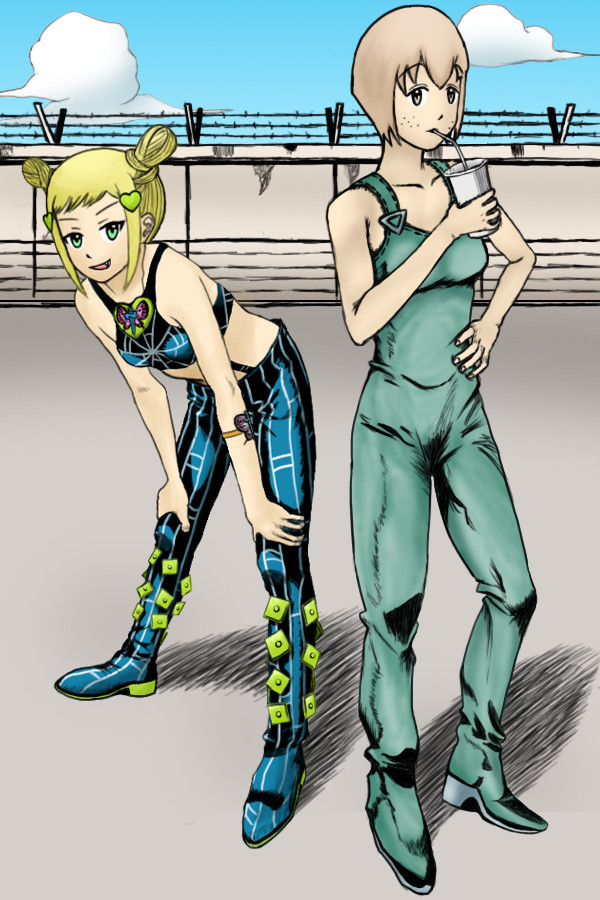Stone Ocean Minami and Mako