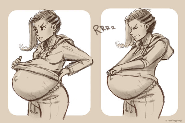 Sombra trying on clothes